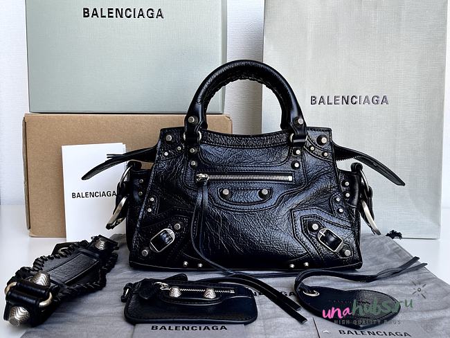 Balenciaga black cagole XS handle bag - 1