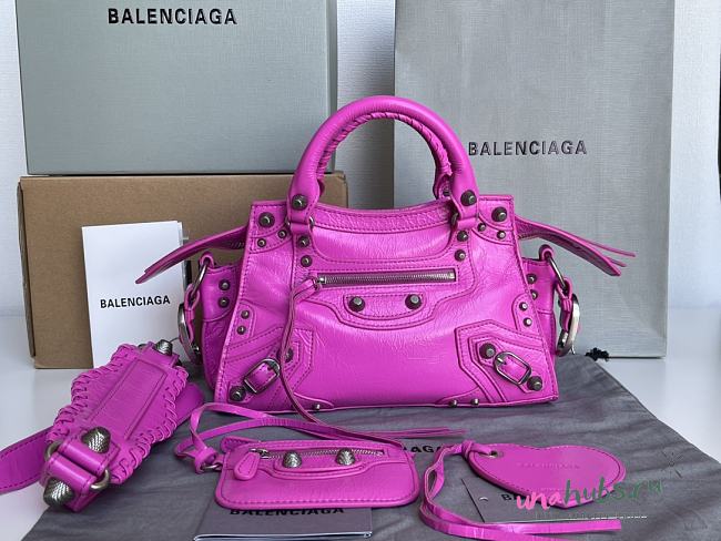 Balenciaga hot pink cagole XS handle bag - 1