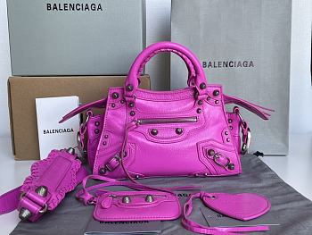 Balenciaga hot pink cagole XS handle bag
