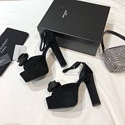 YSL rose velvet heels 14cm - 3