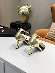 YSL gold heels  - 2