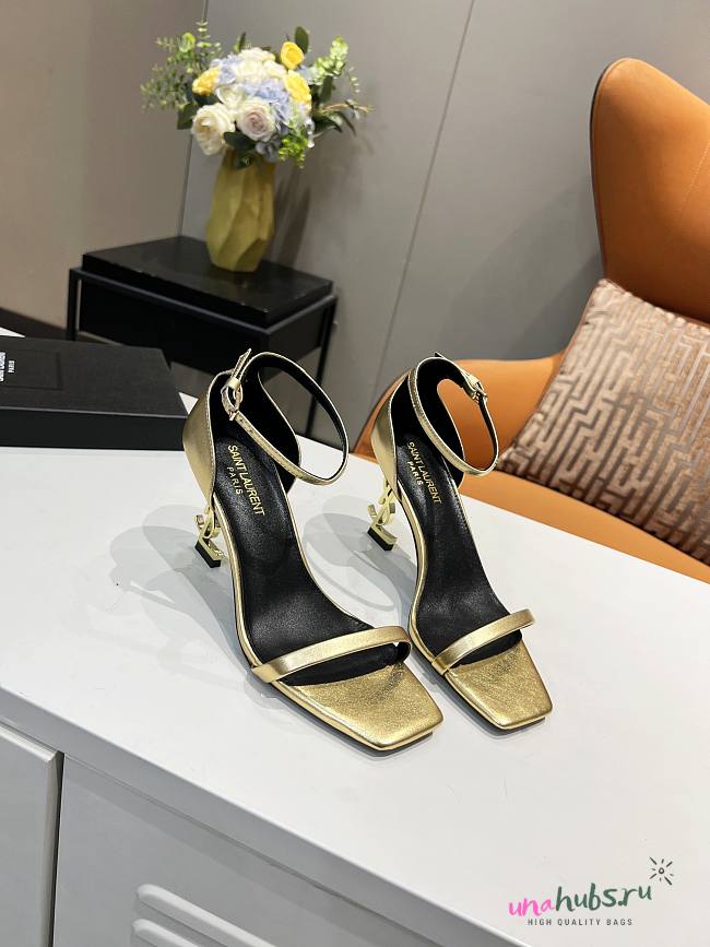 YSL gold heels  - 1