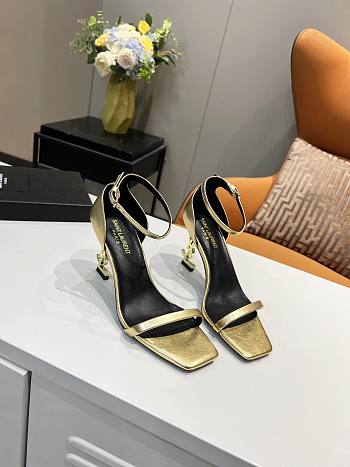 YSL gold heels 