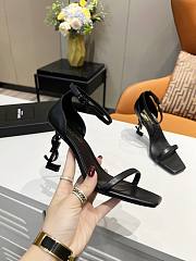 YSL black leather heels - 6