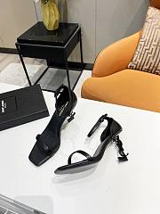 YSL black leather heels - 2