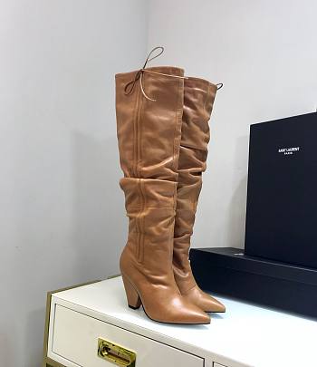 YSL brown high boots