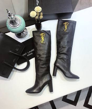 YSL logo high heels