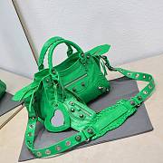 Balenciaga hot green cagole XS handle bag - 6