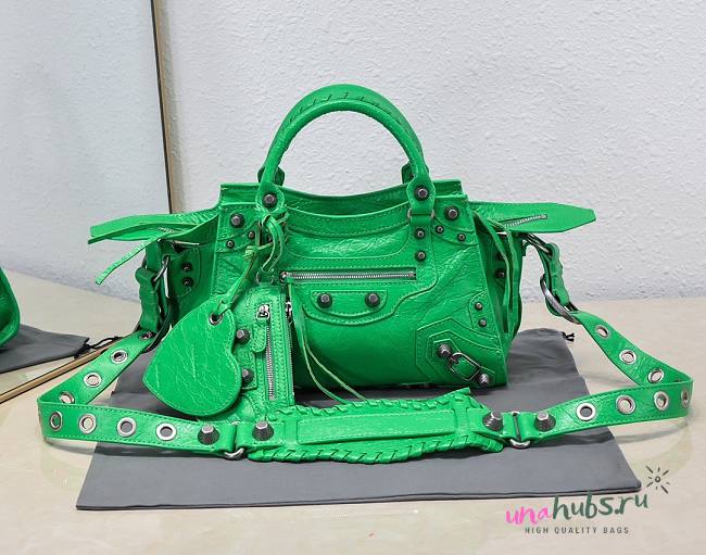 Balenciaga hot green cagole XS handle bag - 1