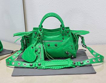 Balenciaga hot green cagole XS handle bag