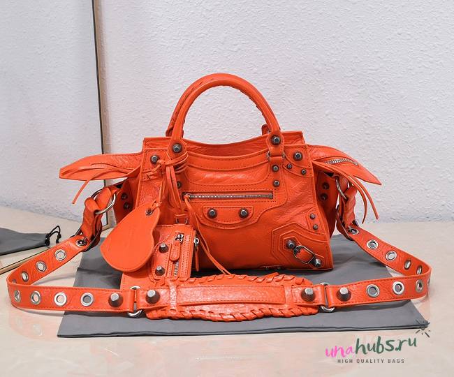 Balenciaga orange cagole XS handle bag - 1