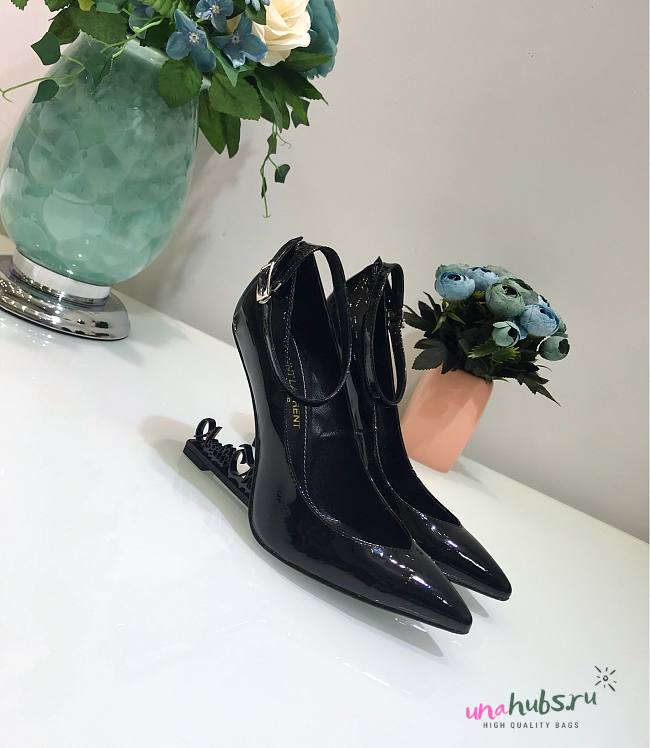 YSL black patent heels 02 - 1