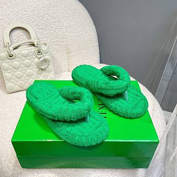 Bottega Veneta green slippers