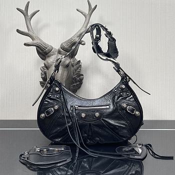 Balenciaga Le Cagole black - silver hardware bag 26cm/ 33cm