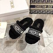 Dior Dway Wool Shearling Fur Slippers - 5