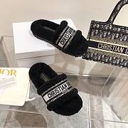 Dior Dway Wool Shearling Fur Slippers - 2