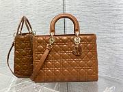 Dior large lady dior brown lambskin 32cm bag - 1