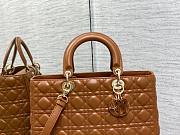 Dior large lady dior brown lambskin 32cm bag - 5