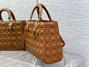 Dior large lady dior brown lambskin 32cm bag - 3