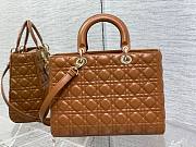 Dior large lady dior brown lambskin 32cm bag - 2