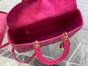 Dior large lady dior pink lambskin 32cm bag - 6