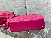 Dior large lady dior pink lambskin 32cm bag - 5