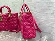 Dior large lady dior pink lambskin 32cm bag - 3