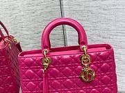 Dior large lady dior pink lambskin 32cm bag - 2