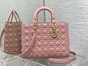 Dior large lady dior light pink lambskin 32cm bag - 1