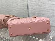 Dior large lady dior light pink lambskin 32cm bag - 6