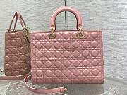 Dior large lady dior light pink lambskin 32cm bag - 4