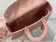 Dior large lady dior light pink lambskin 32cm bag - 2