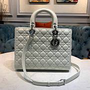 Dior large lady dior white lambskin 32cm bag - 1