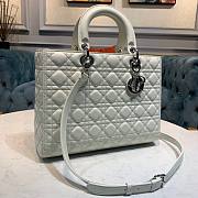 Dior large lady dior white lambskin 32cm bag - 4