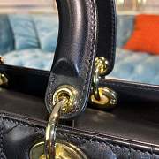 Dior large lady dior black lambskin 32cm bag - 4