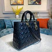 Dior large lady dior black lambskin 32cm bag - 3