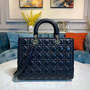 Dior large lady dior black lambskin 32cm bag - 5