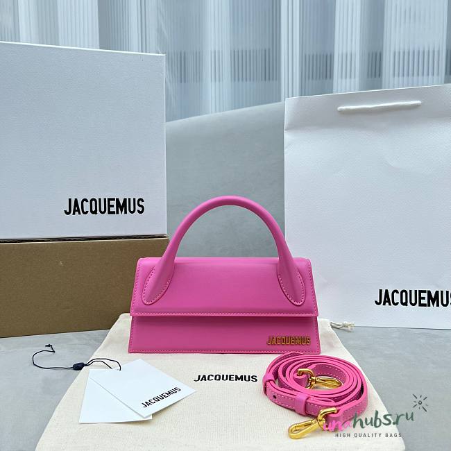 Jacquemus Le Chiquito Long Pink Bag  - 1