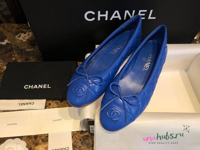 Chanel Blue Flat Espadrilles - 1