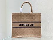 Dior Book Tote Brown Fabric Bag  - 1