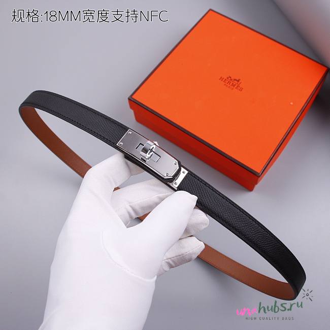 Hermes 18mm black belt - 1