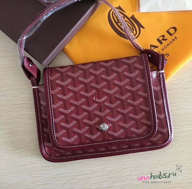 Goyard Red Plumet Pocket Wallet Bag - 1