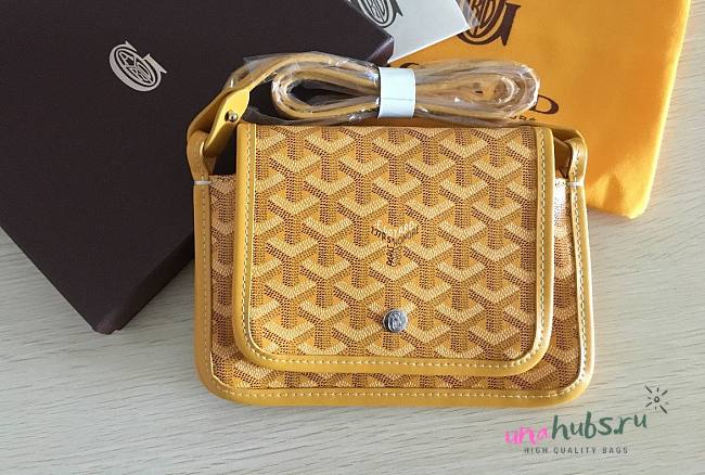 Goyard Yellow Plumet Pocket Wallet Bag - 1