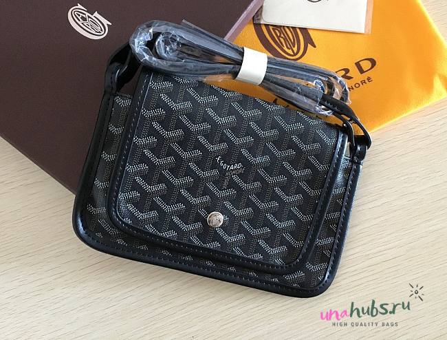 Goyard Black Plumet Pocket Wallet Bag - 1