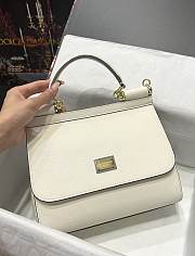 DOLCE & GABBANA Small White Dauphine Sicily Bag - 2