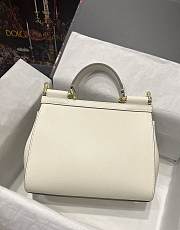 DOLCE & GABBANA Small White Dauphine Sicily Bag - 3