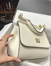 DOLCE & GABBANA Small White Dauphine Sicily Bag - 4