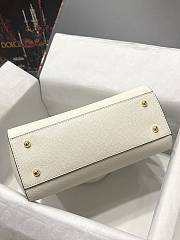 DOLCE & GABBANA Small White Dauphine Sicily Bag - 5