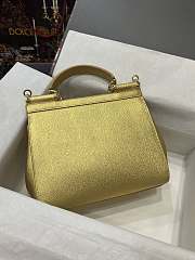 DOLCE & GABBANA Small Golden Dauphine Sicily Bag - 6