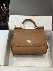 DOLCE & GABBANA Small Brown Dauphine Sicily Bag - 5